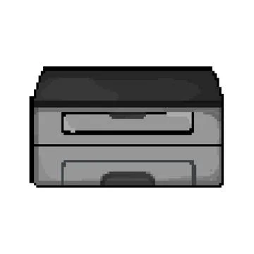 Web printer paper pixel art vector illustration Stockillustratie