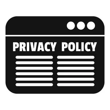 Web privacy policy icon simple vector. Internet legal key Illustrazione stock