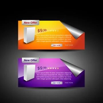 Web prodct display Illustrazione stock