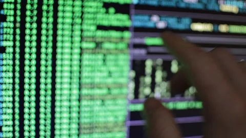 Web program code analyzed by a web developer. Stock Footage 231470850