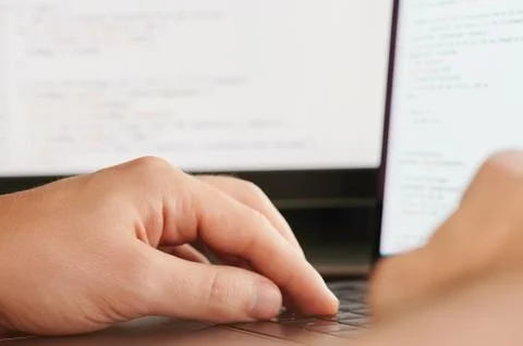 Web programmer developer theme Stock Photos