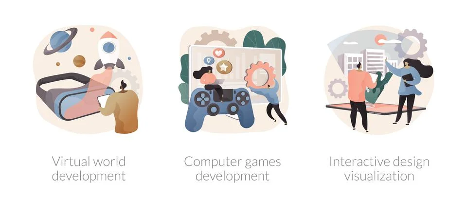 Web programming abstract concept vector illustrations. Stock Illustration