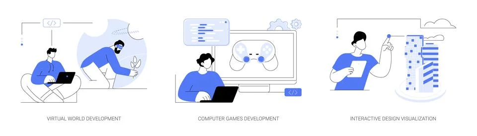 Web programming abstract concept vector illustrations. イラスト素材