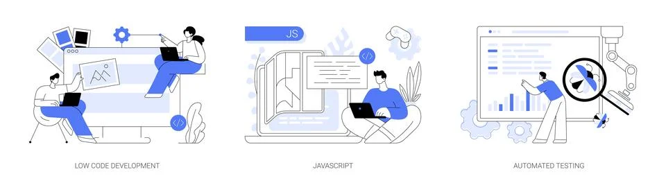 Web programming abstract concept vector illustrations. Stock Illustration