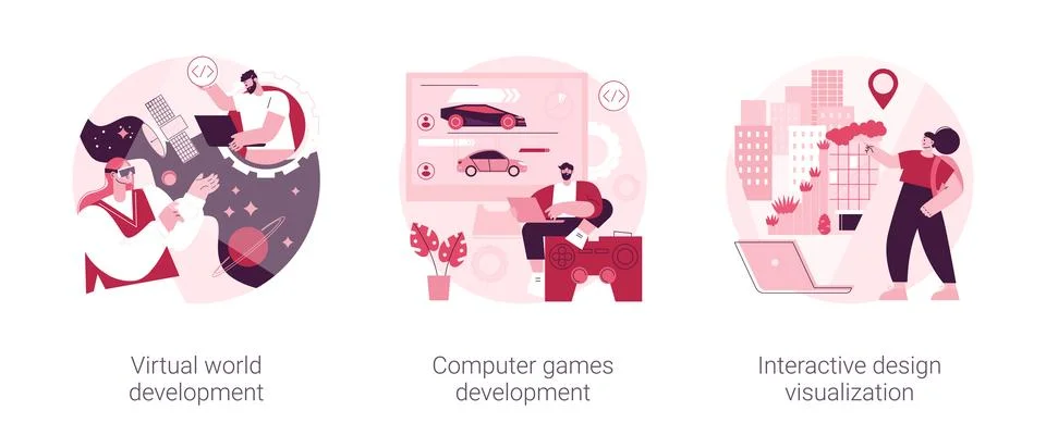 Web programming abstract concept vector illustrations. Stock Illustration