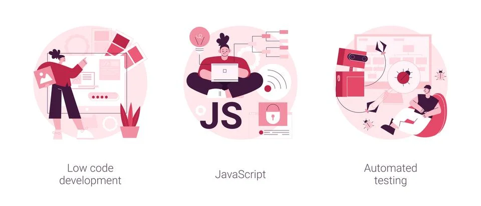 Web programming abstract concept vector illustrations. Stock Illustration