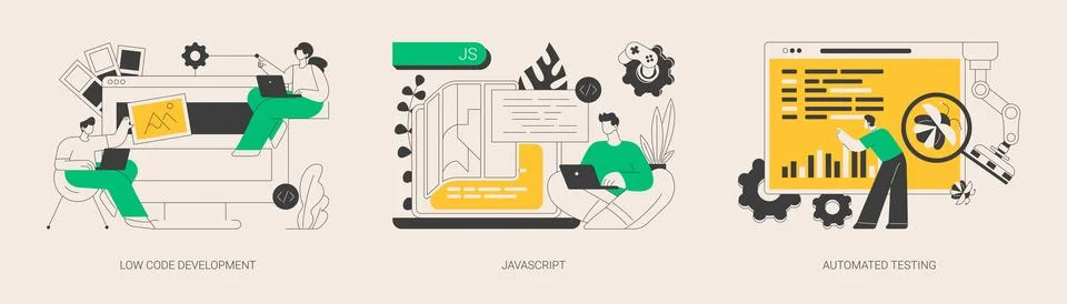 Web programming abstract concept vector illustrations. Stock Illustration