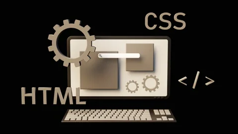Web programming with css and html languages Stock Footage 204876437