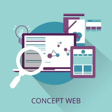 Web Programming Development Concept Stockillustratie