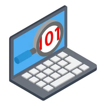 Web programming icon, isometric style Stock Illustration