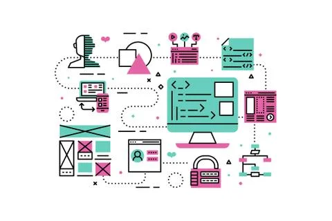 Web Programming Illustration Stock-Illustration