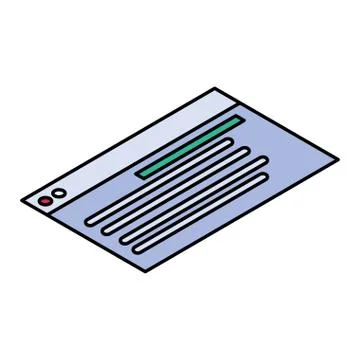 Web programming process on white background Illustration