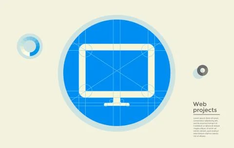 Web project in circle Stock Illustration