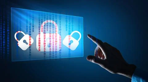 Web protection. locks and codes Stock Photos