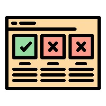 Web quiz icon vector flat Stock Illustration