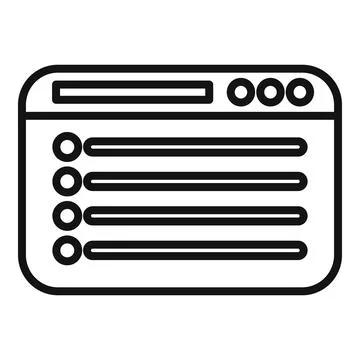 Web record keeping icon outline vector. Financial banking Illustrazione stock