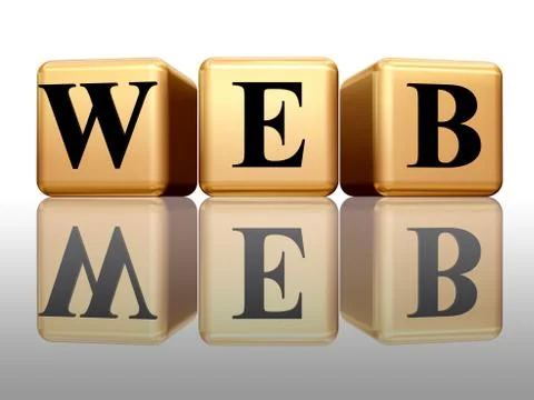 Web with reflection Stock Illustration