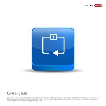 Web refresh icon  - 3d Blue Button 스톡 일러스트