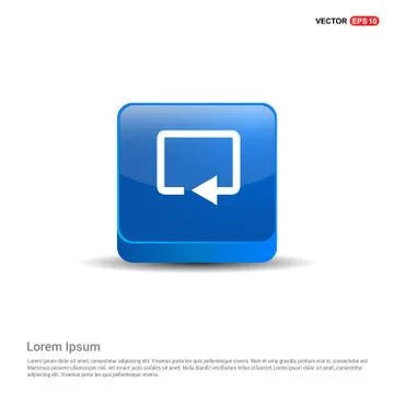 Web refresh icon  - 3d Blue Button Stock Illustration