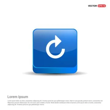 Web refresh icon - 3d Blue Button Stock Illustration