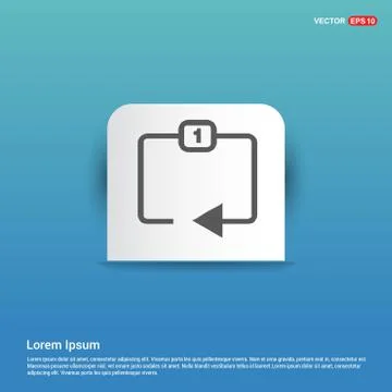 Web refresh icon  - Blue Sticker button Stock Illustration