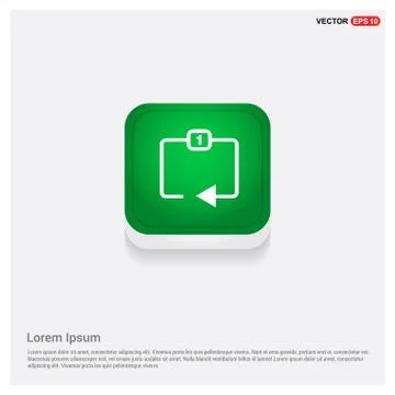 Web refresh icon  Green Web Button Illustrazione stock