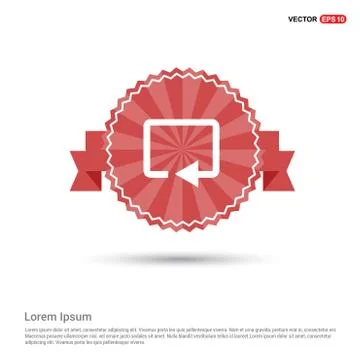 Web refresh icon  - Red Ribbon banner Stock Illustration