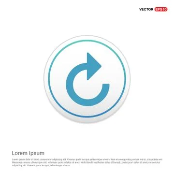 Web refresh icon - white circle button Stock Illustration