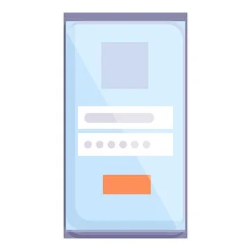 Web register icon cartoon vector. Online form Stock Illustration