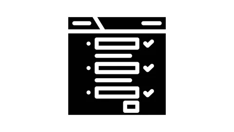 Web registration glyph icon animation Stock Footage 227097451