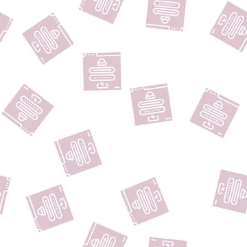 Web registration glyph seamless pattern Stock Illustration