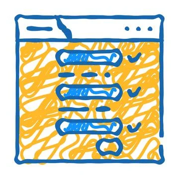 Web registration icon doodle illustration Stock Illustration