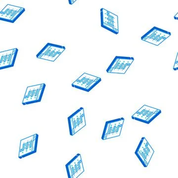Web registration isometric icon seamless pattern Illustrazione stock