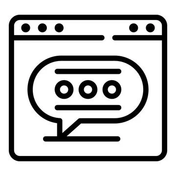 Web report icon, outline style Illustrazione stock