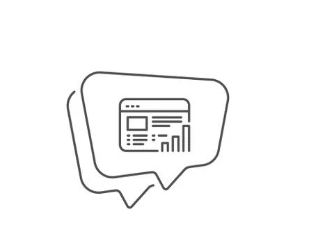 Web report line icon. Column graph sign. Vector Stock Illustration