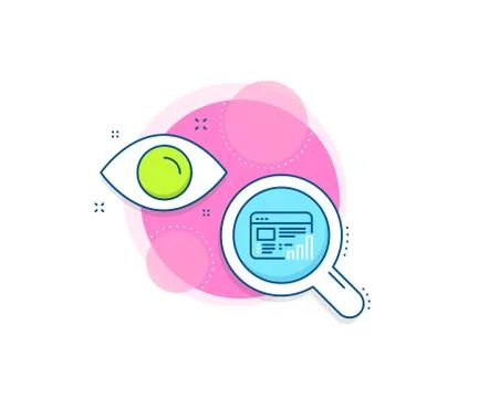 Web report line icon. Column graph sign. Vector 库存插图