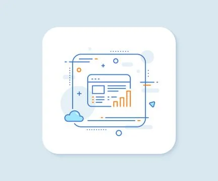 Web report line icon. Column graph sign. Vector 库存插图