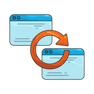 Web Restart illustration Stock Illustration