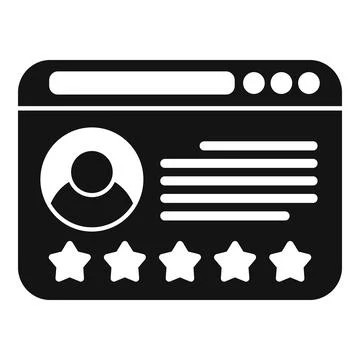 Web review icon simple vector. Customer trust Stock Illustration