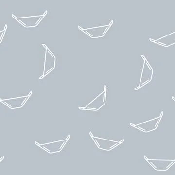 Web ribbon banner design line seamless pattern Stock Illustration
