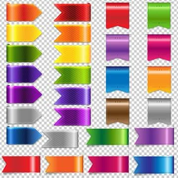 Web Ribbon Big Set Stock Illustration