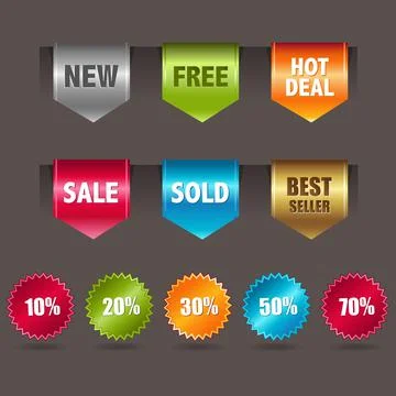 Web Ribbons Stock Illustration