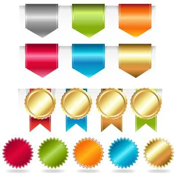 Web Ribbons Stock Illustration