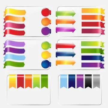 Web ribbons set Stock Illustration