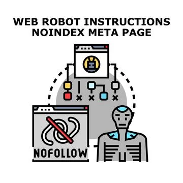Web robot instructions for page indexing control Stock Illustration