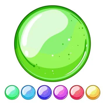 Web round game button cartoon vector graphic 스톡 일러스트
