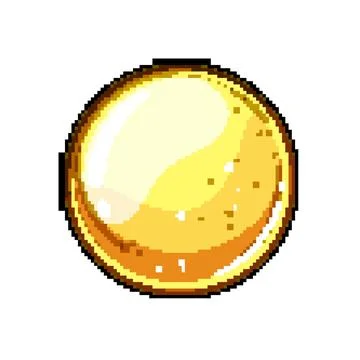 Web round game button pixel art vector illustration Stock Illustration