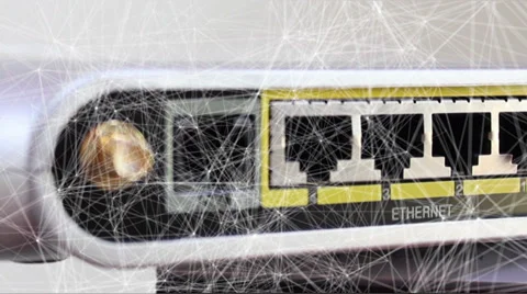 Web router with ip network Video stock 32397652