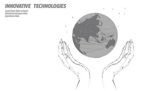Web Save planet Earth in hands. Asia problem solving. Pease safety agreement Stockillustratie