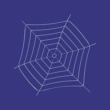 A web with a scary black spider Stock Illustration